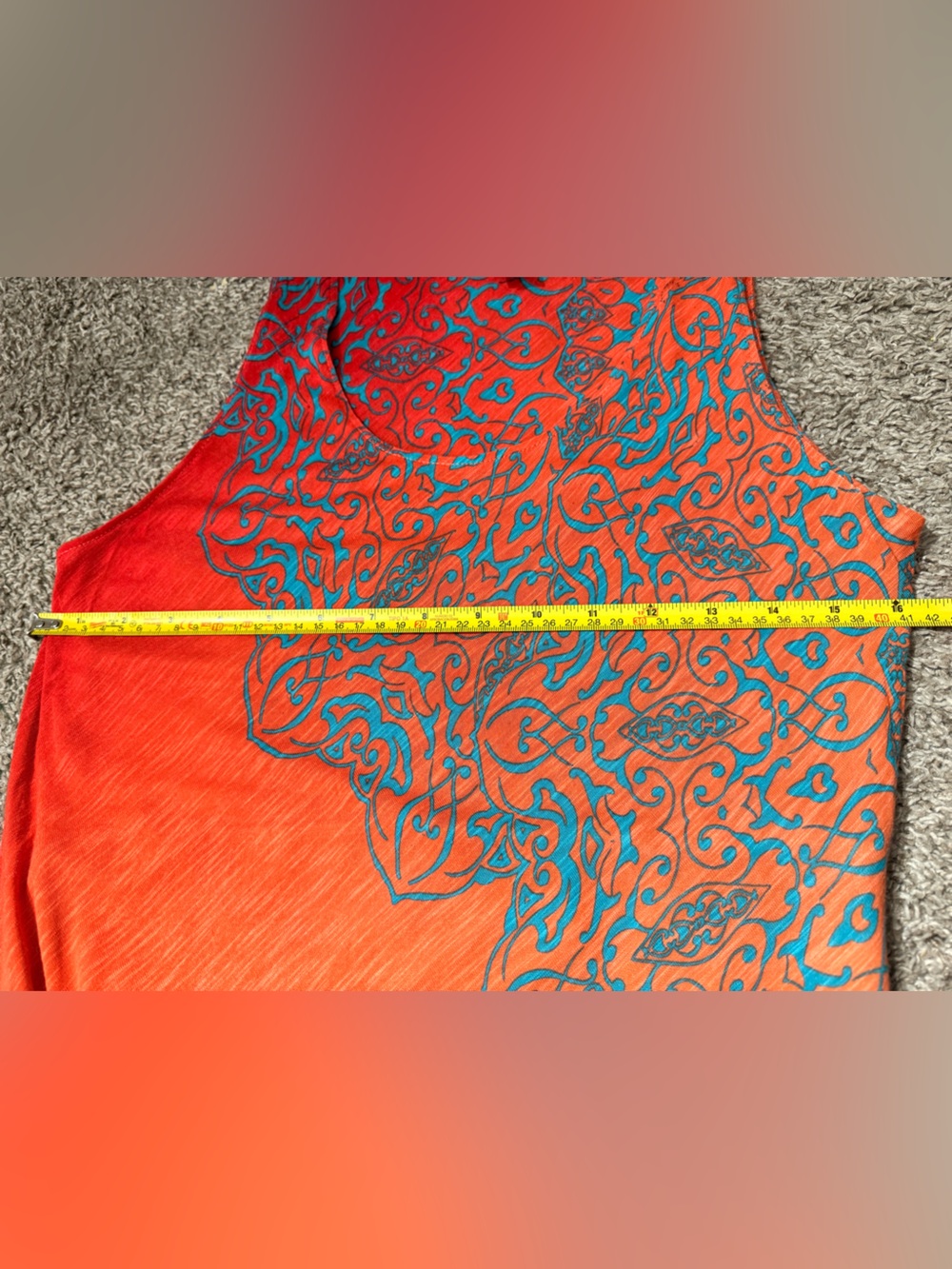 Tommy Bahama Maxi Dress Orange Teal Paisley Print Sleeveless Resort Wear Size L. - Picture 11 of 12
